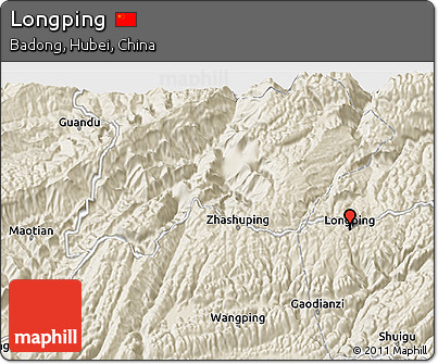 Shaded Relief 3D Map of Longping