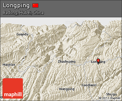 Shaded Relief 3D Map of Longping