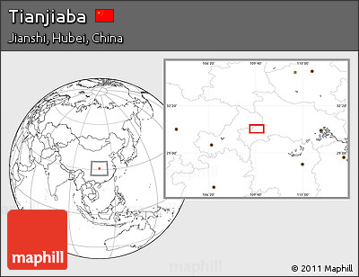 Blank Location Map of Tianjiaba