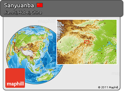 Physical Location Map of Sanyuanba