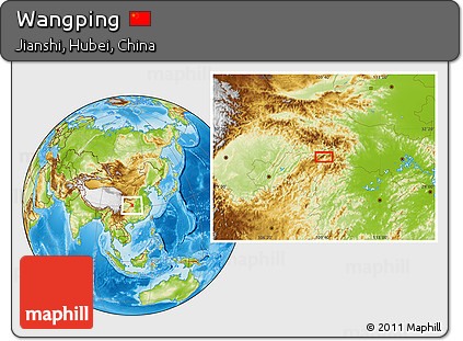 Physical Location Map of Wangping