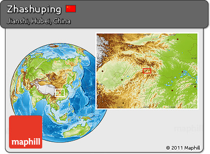 Physical Location Map of Zhashuping