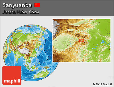 Physical Location Map of Sanyuanba