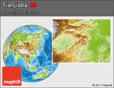 Physical Location Map of Tianjiaba