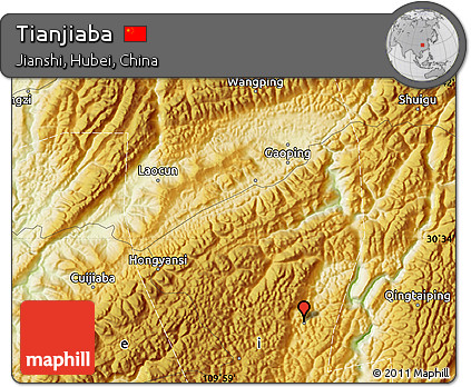 Physical Map of Tianjiaba