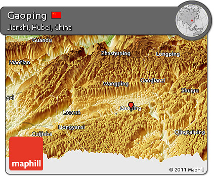 Physical Panoramic Map of Gaoping