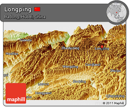 Physical Panoramic Map of Longping