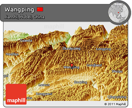 Physical Panoramic Map of Wangping