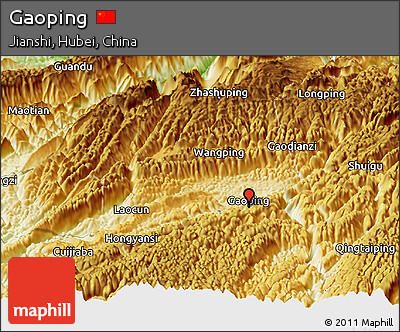 Physical Panoramic Map of Gaoping