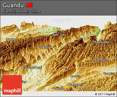 Physical Panoramic Map of Guandu