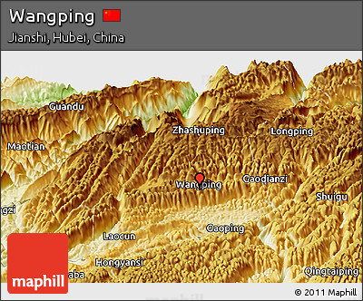 Physical Panoramic Map of Wangping
