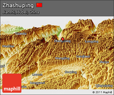 Physical Panoramic Map of Zhashuping