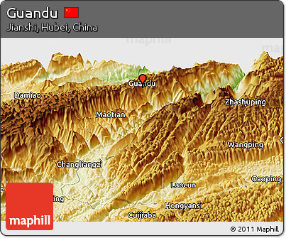 Physical Panoramic Map of Guandu