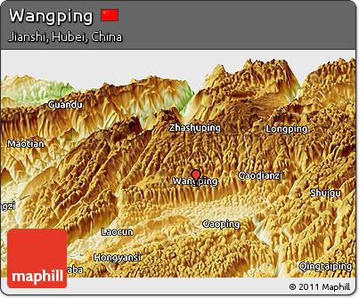 Physical Panoramic Map of Wangping
