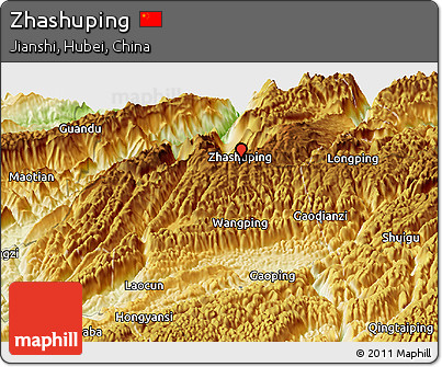 Physical Panoramic Map of Zhashuping