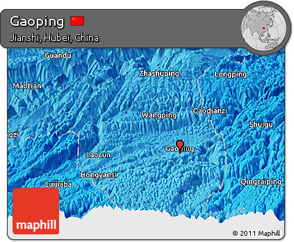 Political Panoramic Map of Gaoping