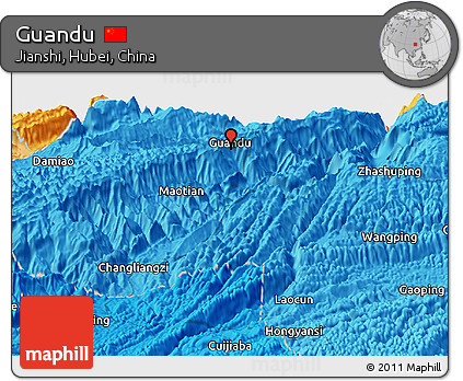 Political Panoramic Map of Guandu