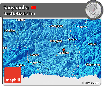Political Panoramic Map of Sanyuanba