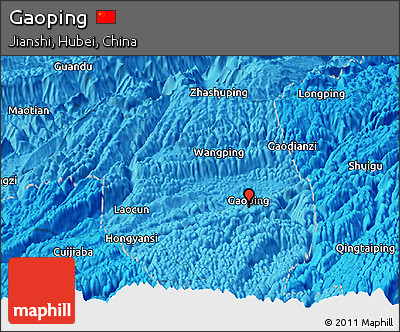 Political Panoramic Map of Gaoping