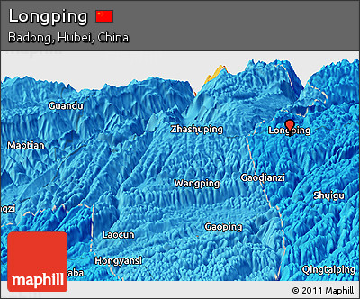 Political Panoramic Map of Longping