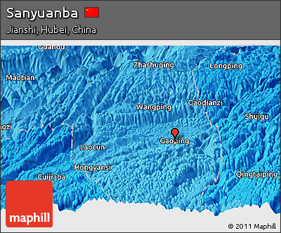 Political Panoramic Map of Sanyuanba