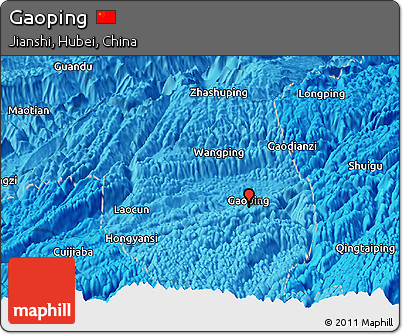 Political Panoramic Map of Gaoping