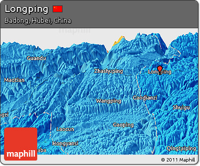 Political Panoramic Map of Longping