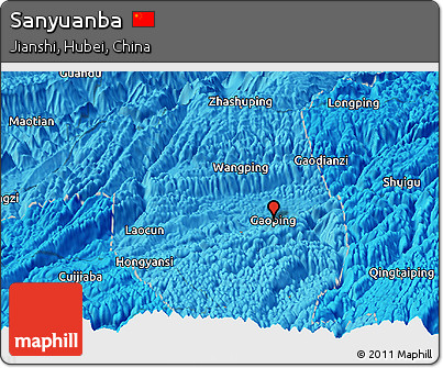 Political Panoramic Map of Sanyuanba