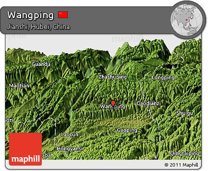 Satellite Panoramic Map of Wangping