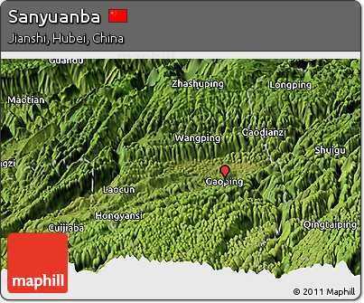 Satellite Panoramic Map of Sanyuanba
