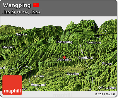 Satellite Panoramic Map of Wangping