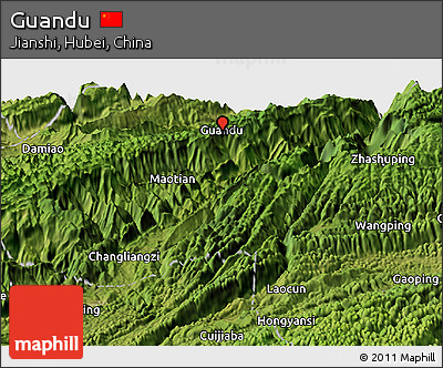 Satellite Panoramic Map of Guandu