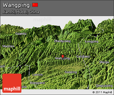 Satellite Panoramic Map of Wangping