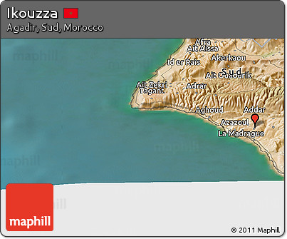 Satellite Panoramic Map of Ikouzza