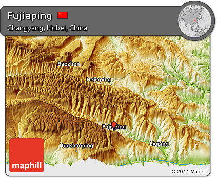 Physical 3D Map of Fujiaping