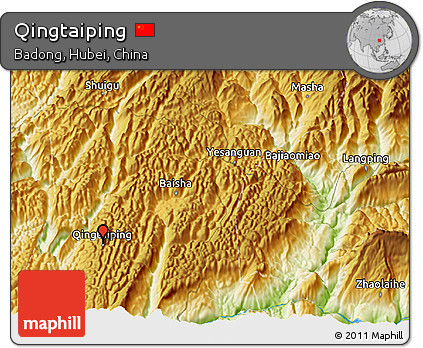 Physical 3D Map of Qingtaiping
