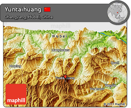 Physical 3D Map of Yuntaihuang