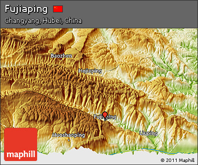 Physical 3D Map of Fujiaping