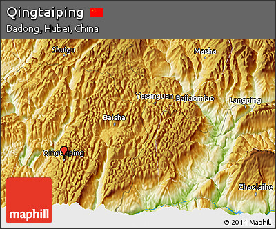 Physical 3D Map of Qingtaiping
