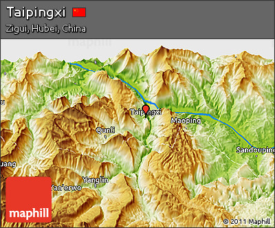 Physical 3D Map of Taipingxi