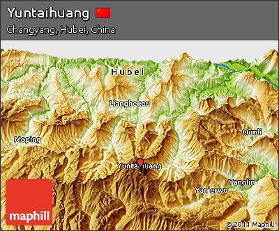 Physical 3D Map of Yuntaihuang