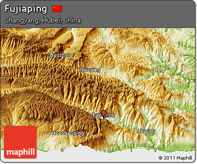 Physical 3D Map of Fujiaping