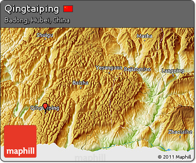 Physical 3D Map of Qingtaiping