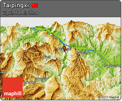 Physical 3D Map of Taipingxi