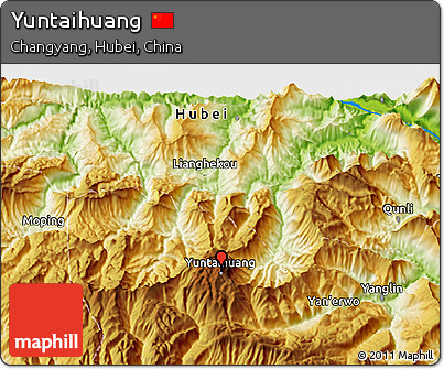 Physical 3D Map of Yuntaihuang