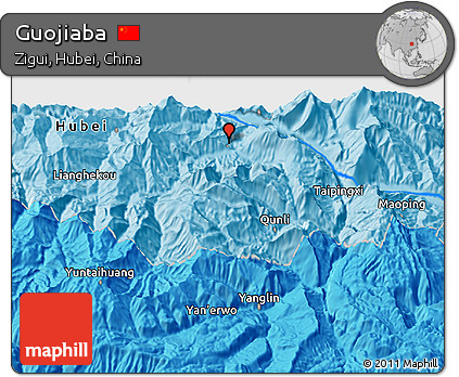 Political 3D Map of Guojiaba