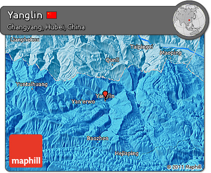 Political 3D Map of Yanglin