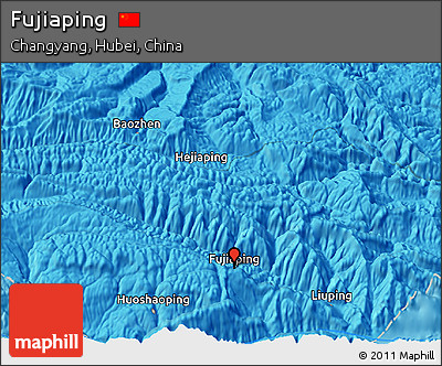Political 3D Map of Fujiaping