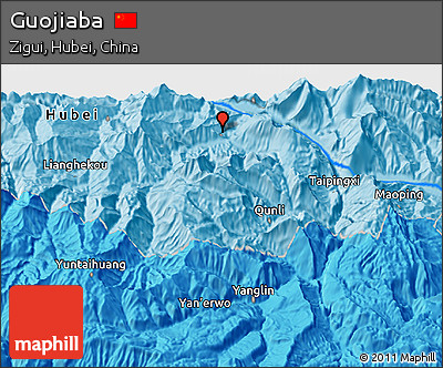 Political 3D Map of Guojiaba