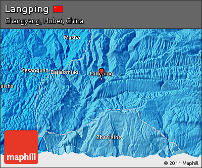 Political 3D Map of Langping